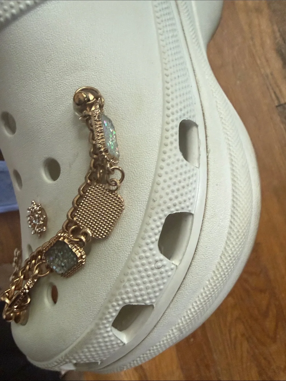 CROCS white platform